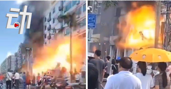 珠海一酒店附近煤气爆炸：火球从楼体冲出 已致3人受伤