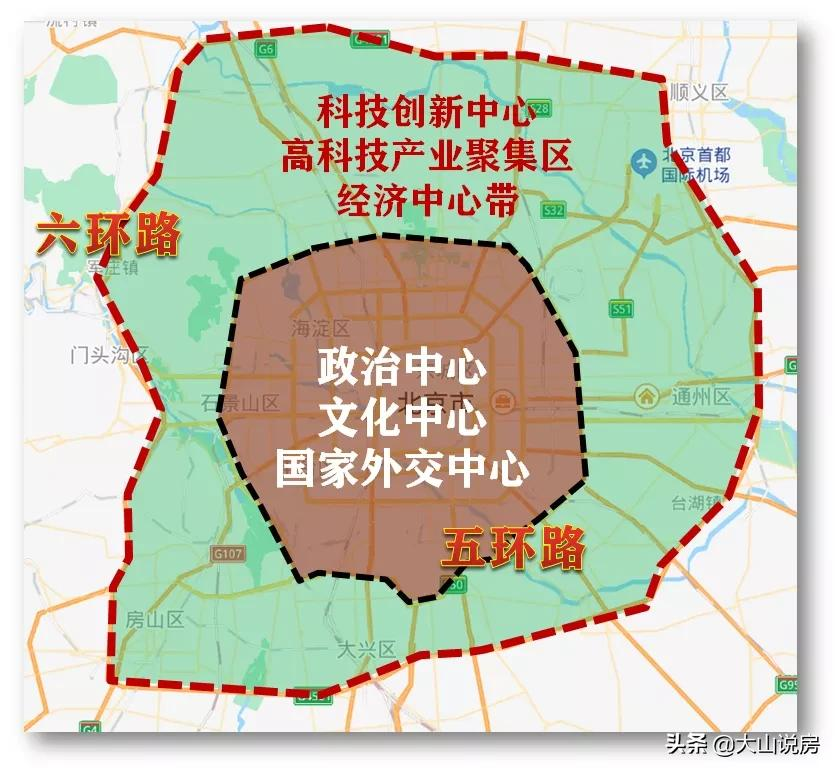 北京产业新格局:5环内是“华盛顿特区”,5-6环是“硅谷”