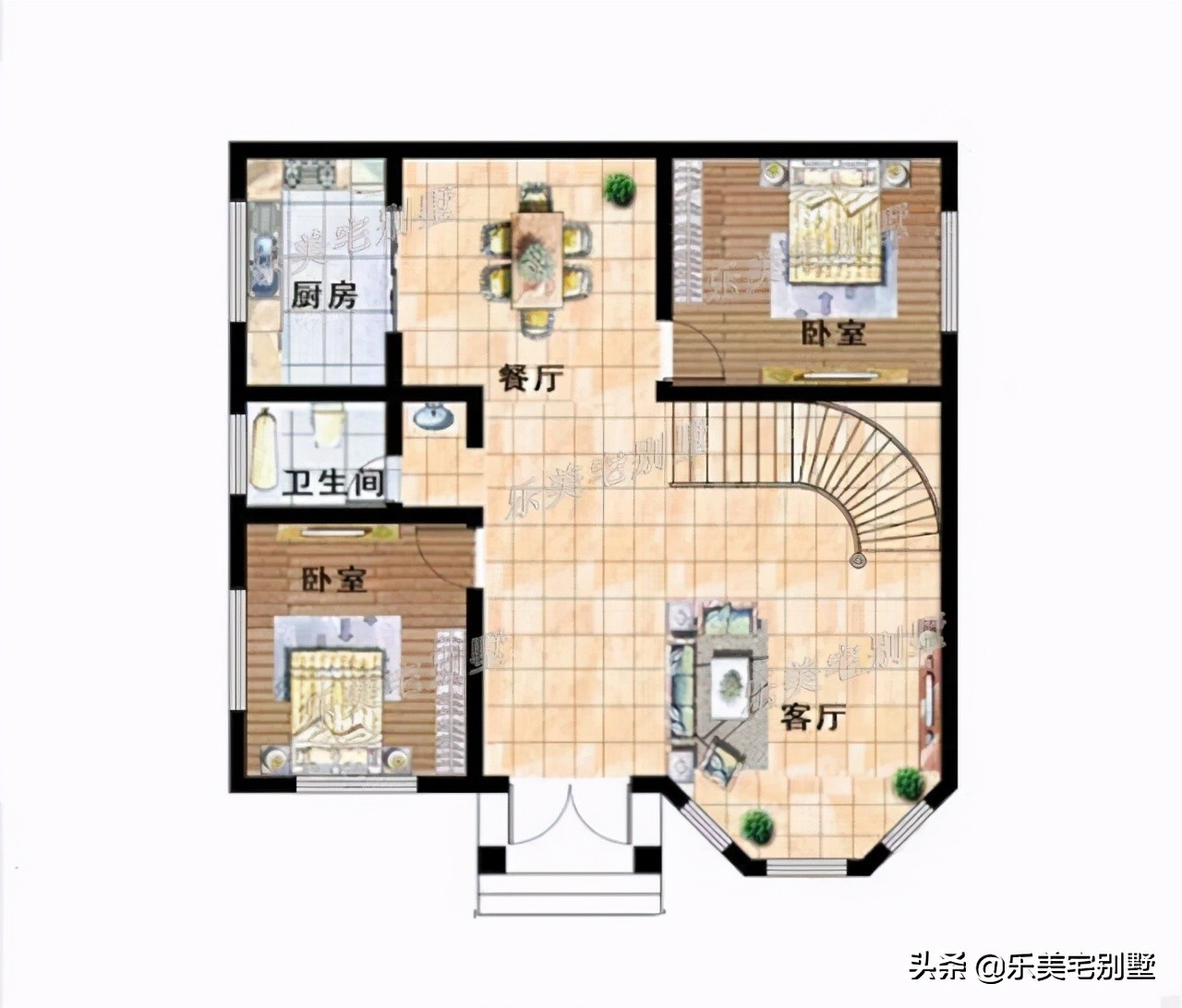 5款农村二层自建楼房别墅设计图,漂亮又简单