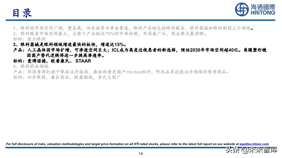 医药行业深度报告：眼科江湖，谁主沉浮