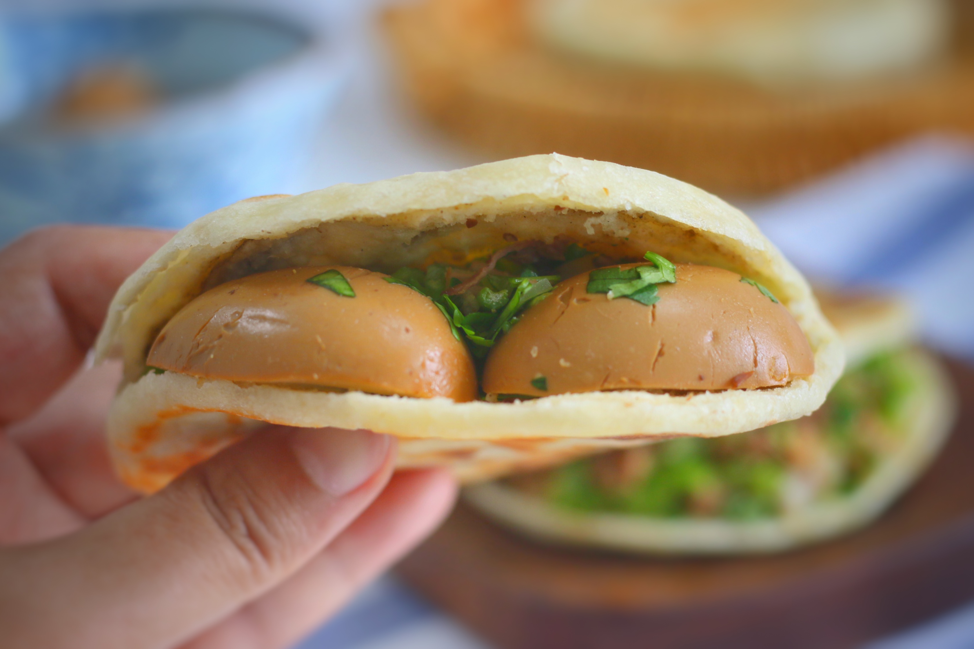 猪肉降到9块，烙几个火烧，卤1锅肉，剁碎一夹，太香了