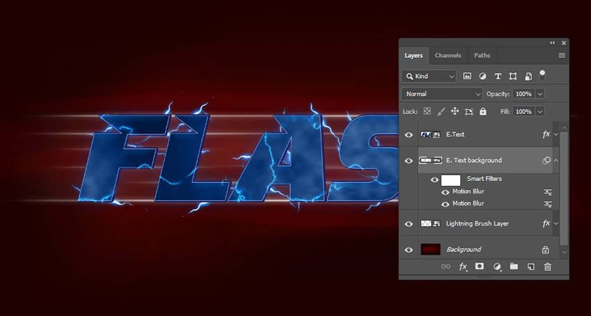 PS图文教程：雷电文字效果