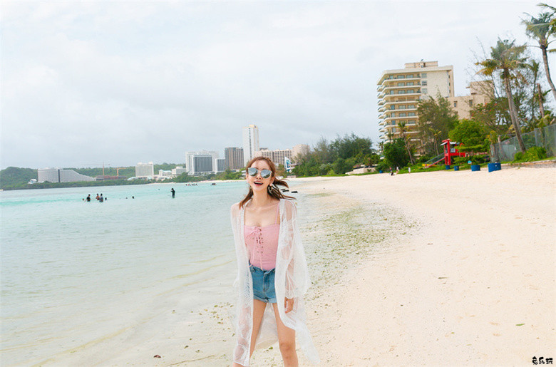 孙允珠·热带水蜜桃恋爱海沫系带泳衣