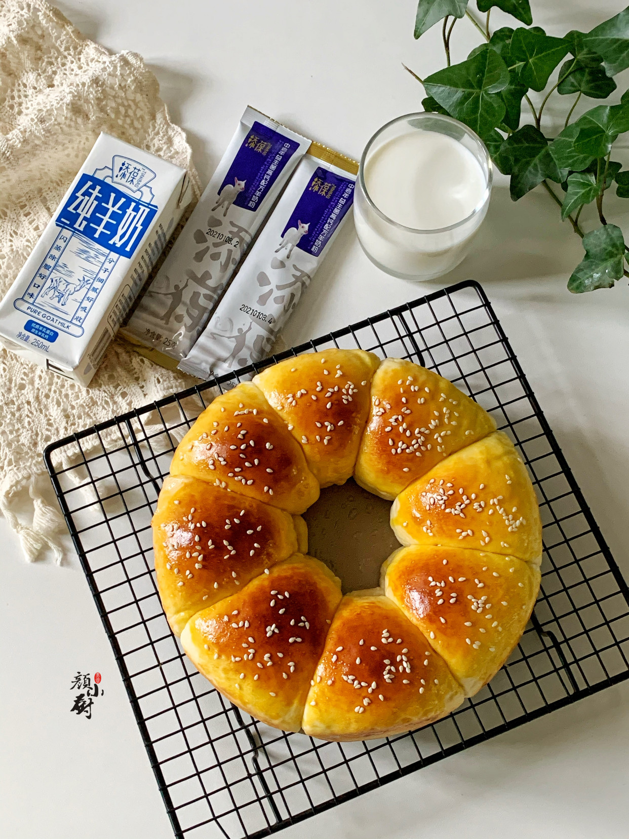 1碗麵粉，一杯羊奶，教你做出鬆軟香甜的麵包，大人小孩都愛吃