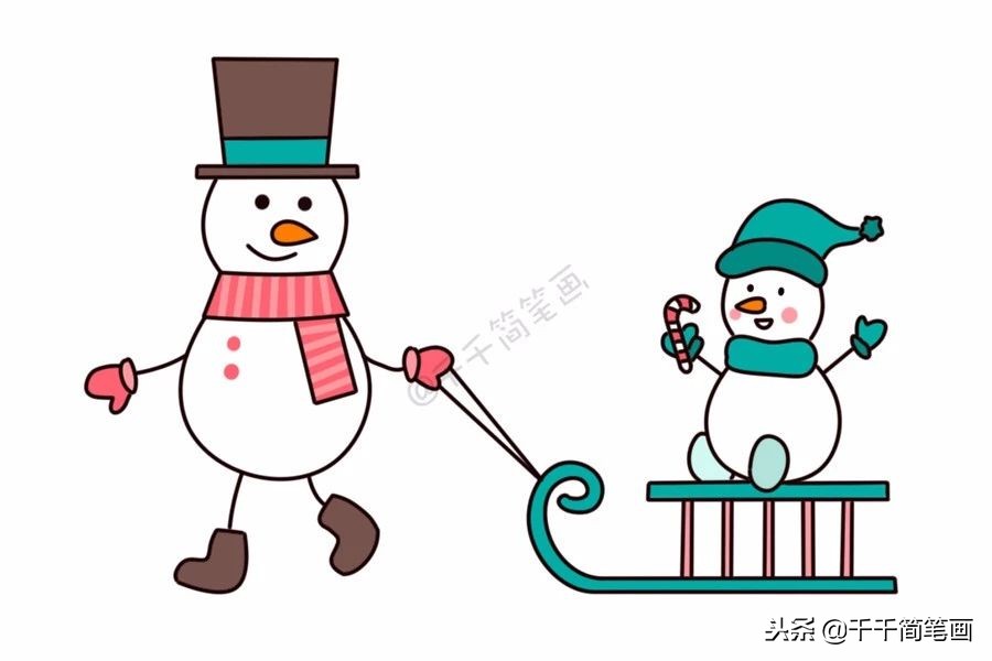 雪人简笔画视频图文教程