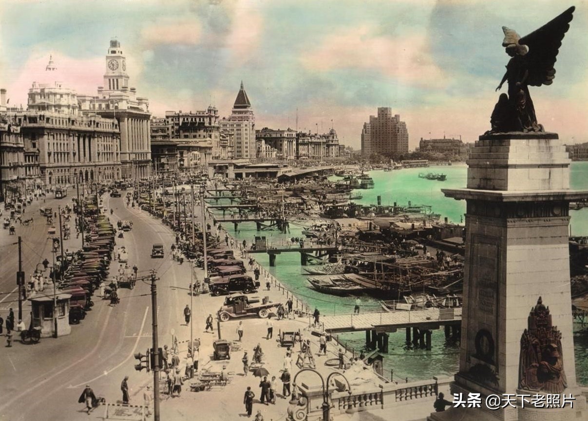 民国老照片中的上海和平女神像 惜被日本人1941年拆毁