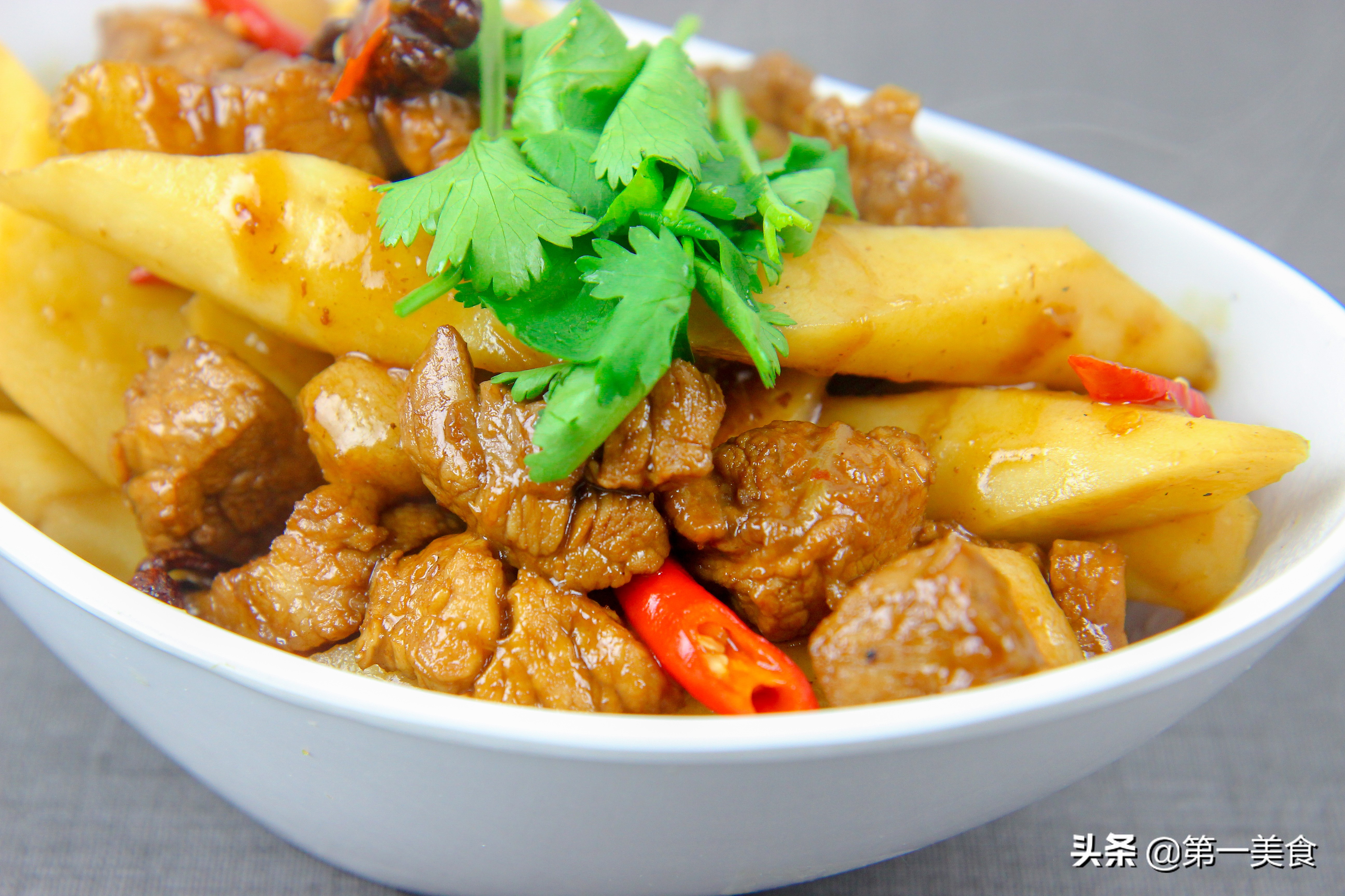 图片[1]-山药肉丁做法 肉质鲜香-起舞食谱网