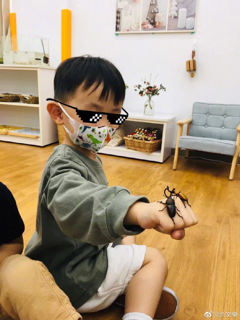余文樂3歲兒子勇敢與蛇和青蛙接觸，小小年紀顏值高​​，帥氣會把妹