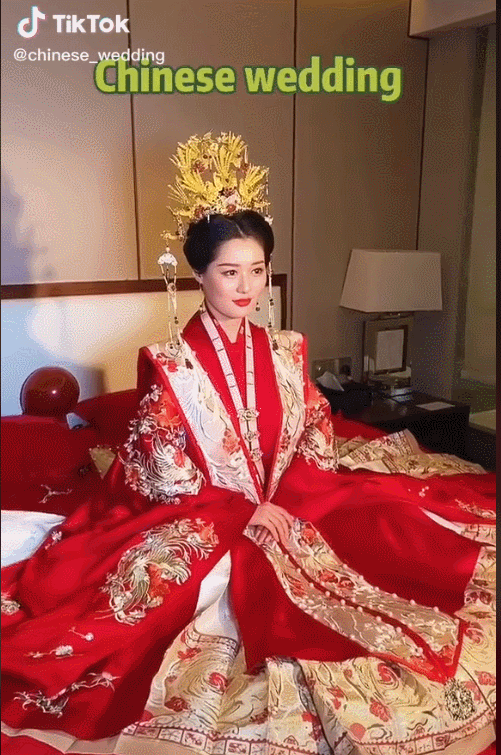 中式婚礼火遍TikTok！华丽超有排面，国外网友慕了：我也想整一个