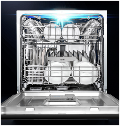 有华帝干态抑菌洗碗机A6，最高级的水晶玻璃杯也放心洗存了