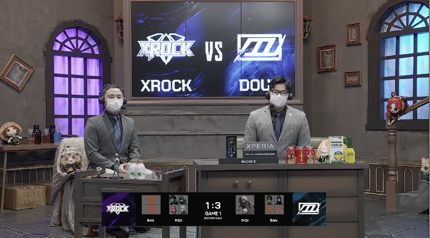 第五人格2021IVL夏季赛常规赛XROCK vs DOU5第一局 橙子四抓DOU5求生者