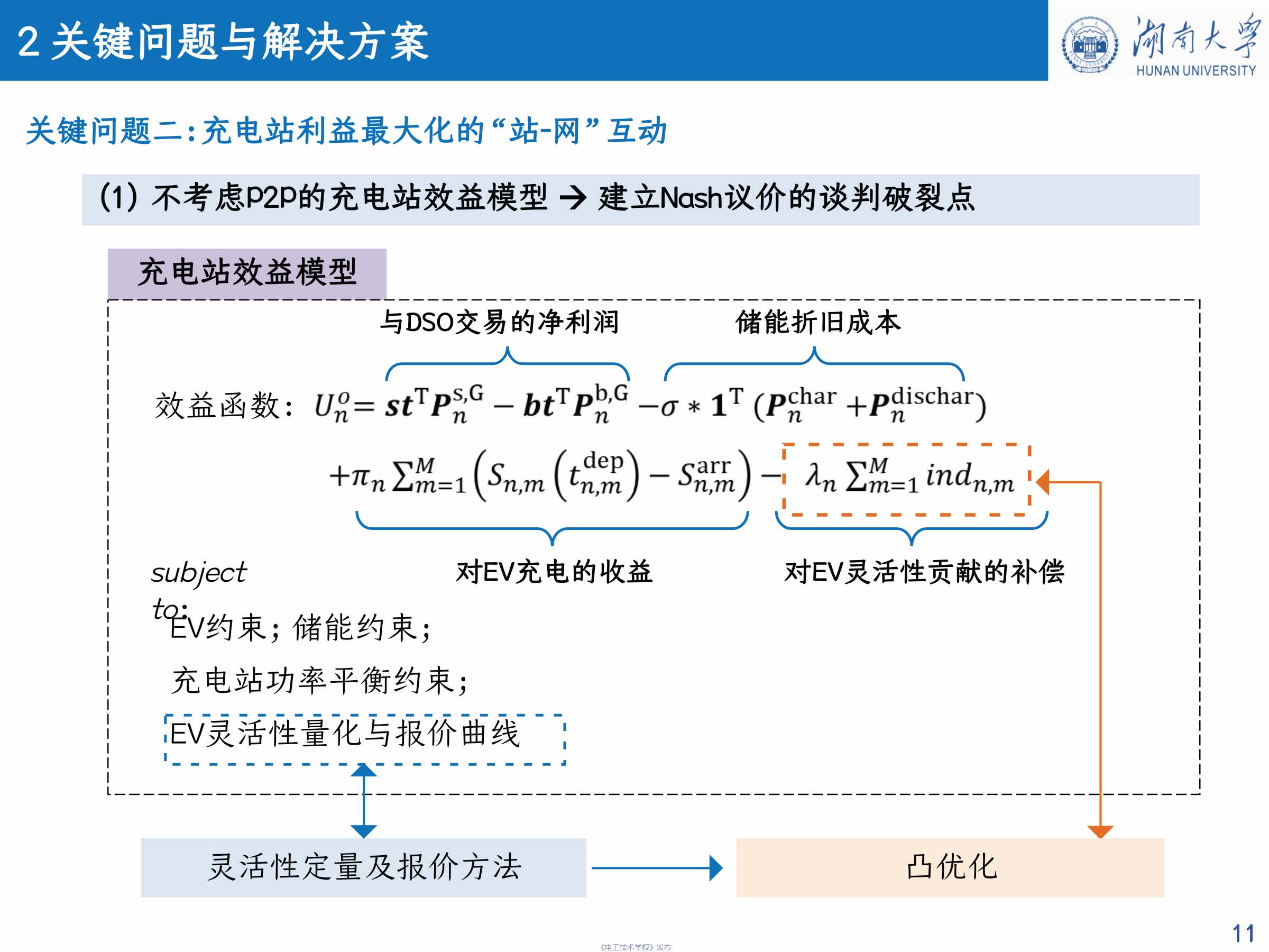 湖南大学 车亮 教授：基于点对点交易的充电站分布式协同互动策略