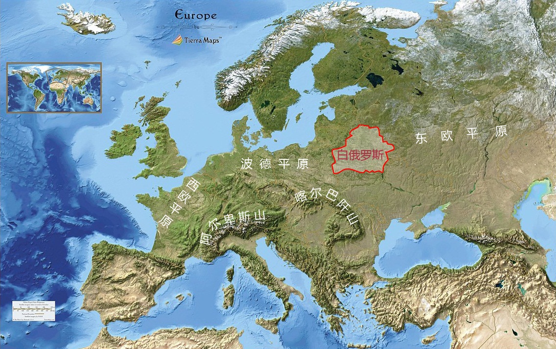 白俄罗斯地处欧洲的地理中心,位于东西欧文明的交汇处,这使得白俄罗斯