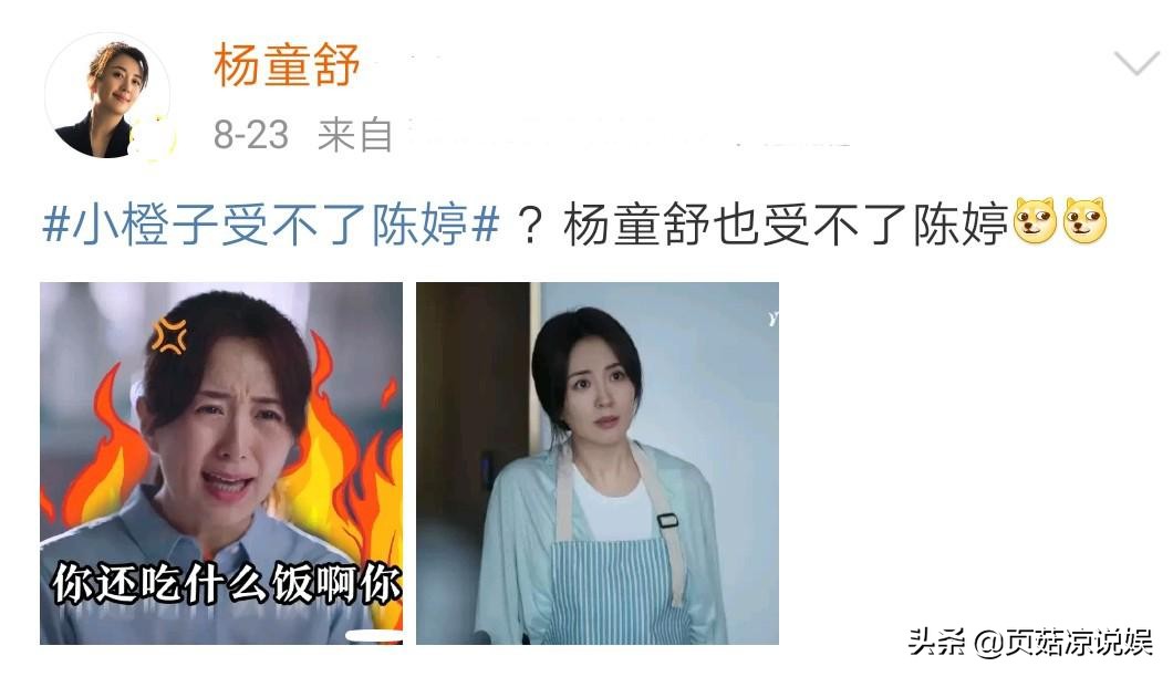 杨童舒发文怼“陈婷”，满满的求生欲惹人发笑，明星演技太好也愁