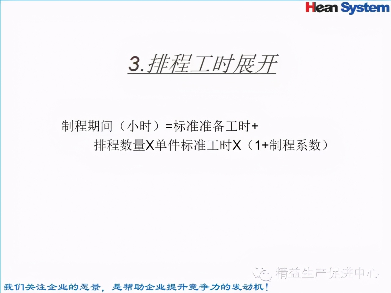 「精益學堂」標準工時設定與工作改善（一）