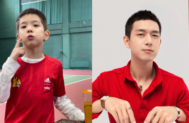 杜江久違曬兒子近照，7歲嗯哼撞臉“現男友”，被爸爸稱小李現