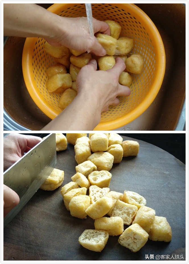 油豆腐和肉最過癮的吃法，不釀不蒸，大刀一切簡單做，噴香又下飯