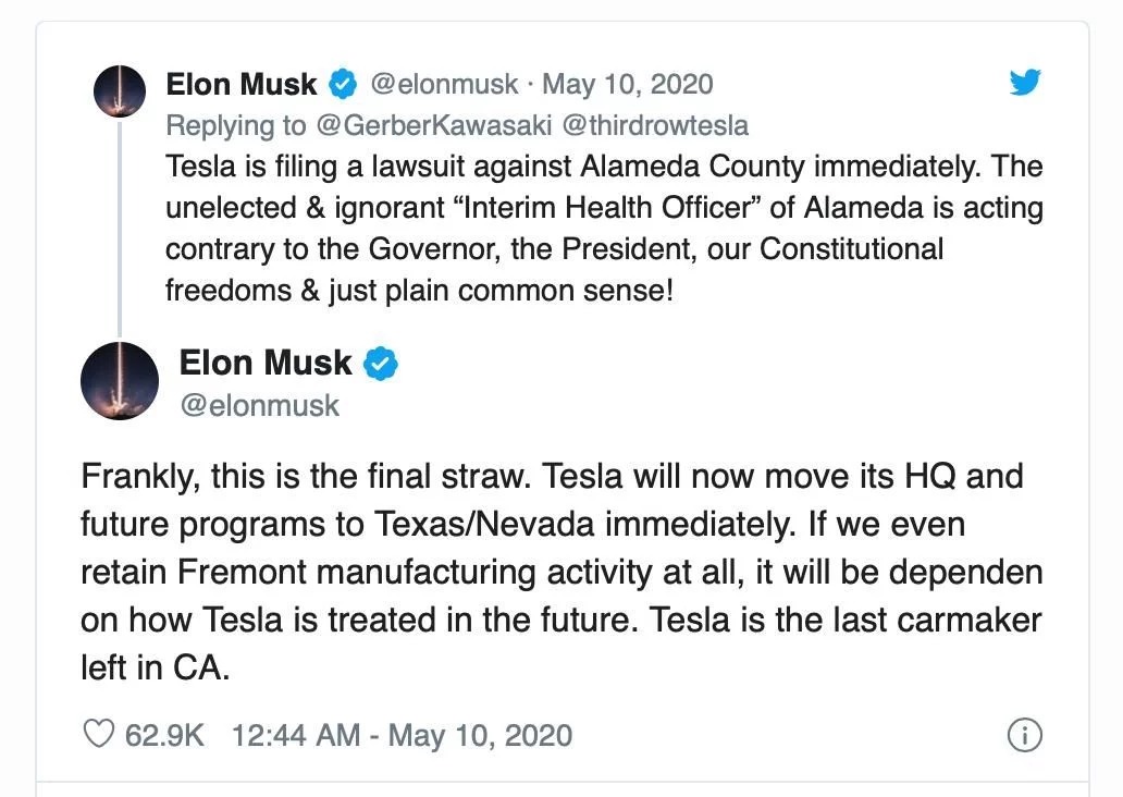 马斯克怒了：不让美国工厂开工老子就把工厂搬