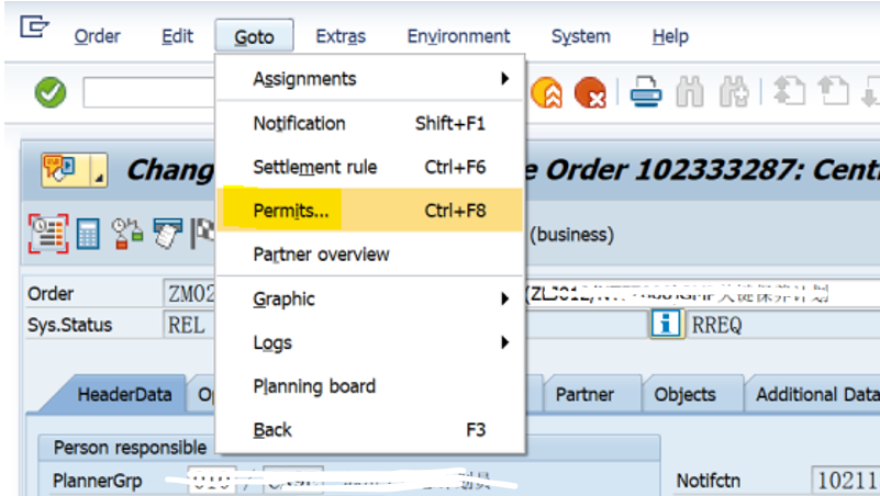 SAP PM 初级系列18 - 为维修工单分配Permit