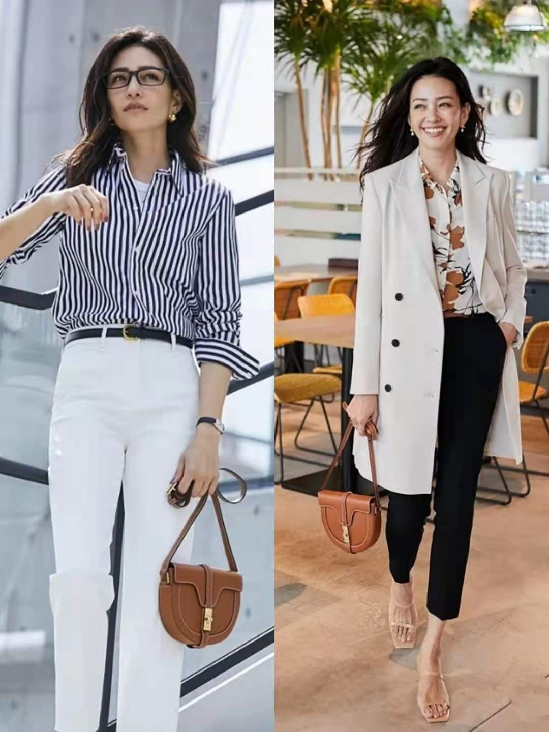一看就很贵的“衬衫”穿搭，高级优雅而时尚，适合40、50岁的女人