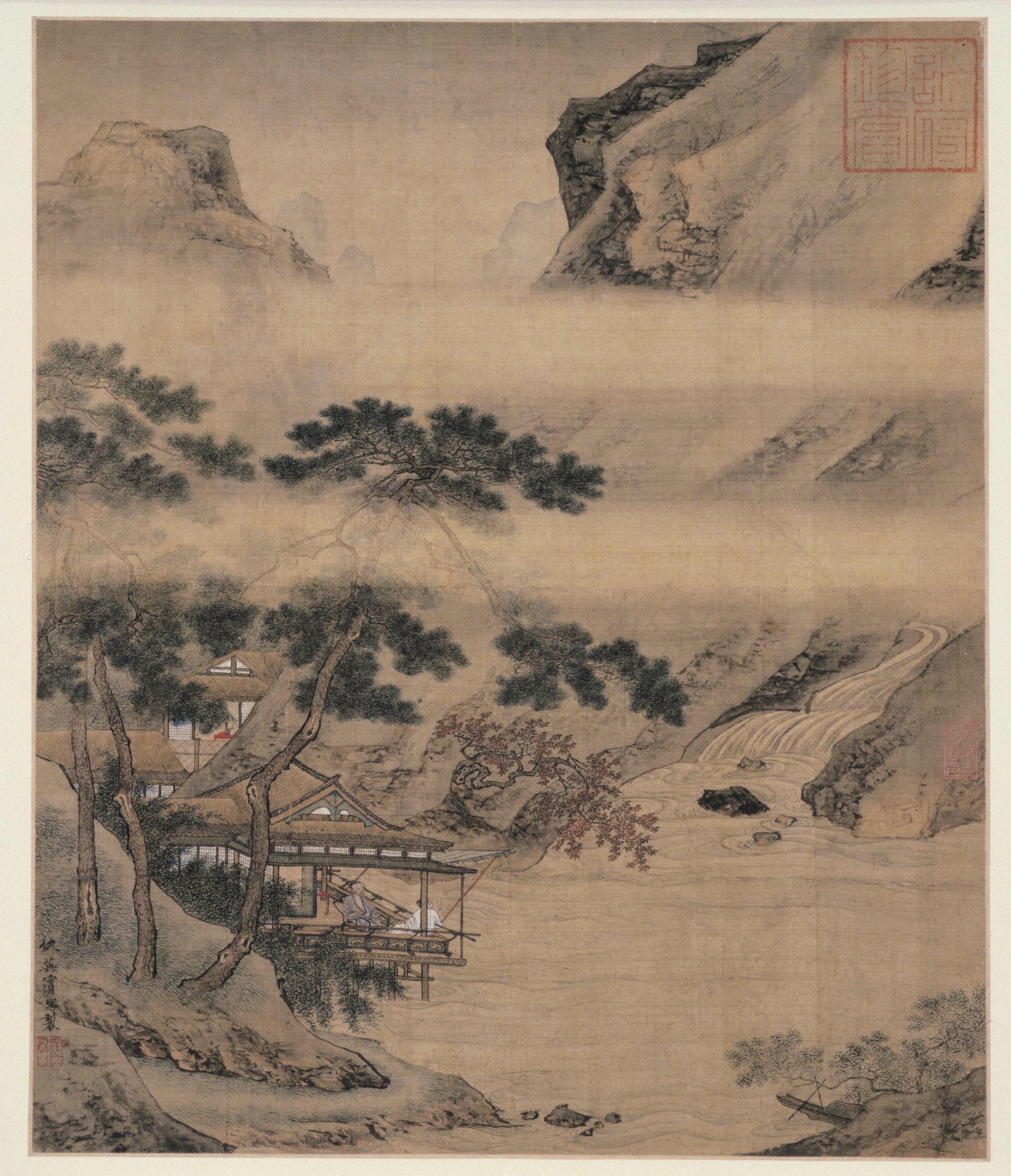 受文人画熏陶过的职业画家,仇英扇面小品集