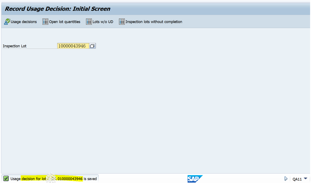 SAP QM 含有长期检验特性的检验批UD完成后还能录入检验结果？