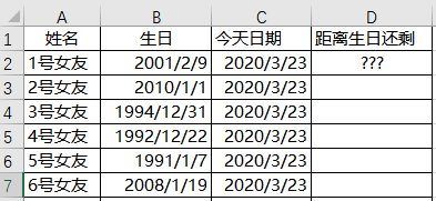 Excel中计算日期需求多，教你3个日期函数，超好用