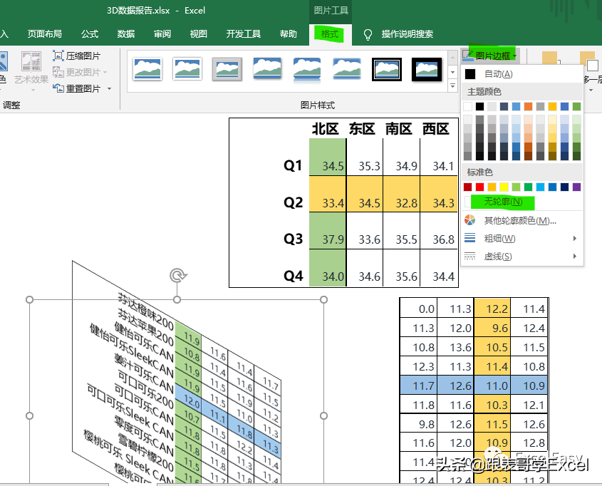 Excel高级图表分享—3D数据表