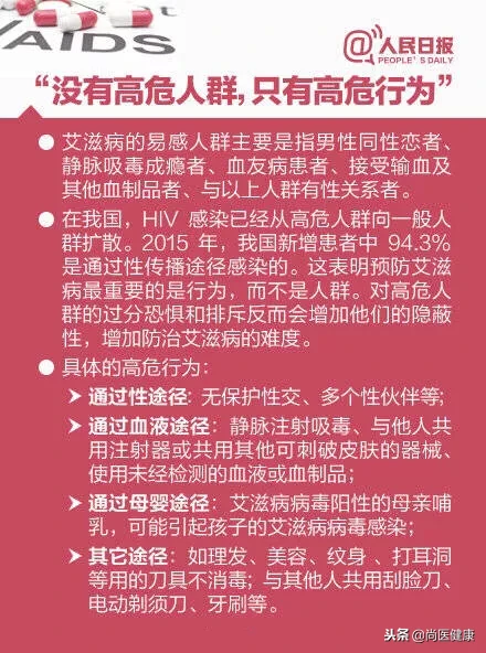 这些关于艾滋病的认识，是错的！