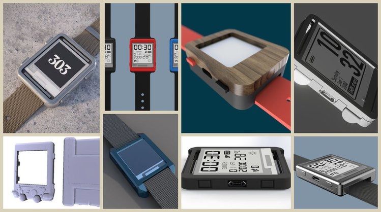 这块DIY墨水屏手表外观可盐可甜，无线蓝牙计步闹钟一应俱全 | 开源