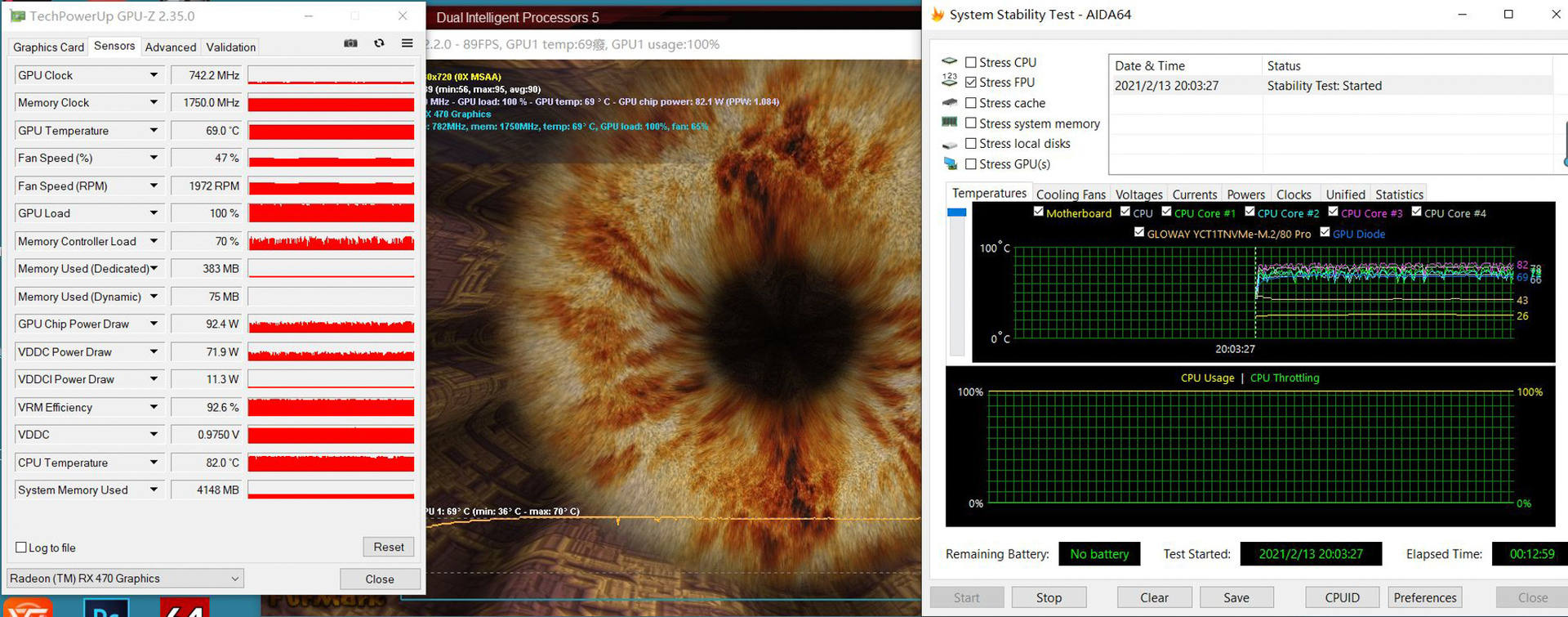 i5超频5.2GHz，用九州风神水元素360ARGB压得住？