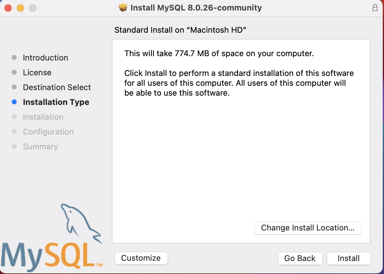 Mac big sur 安裝并使用MySql8