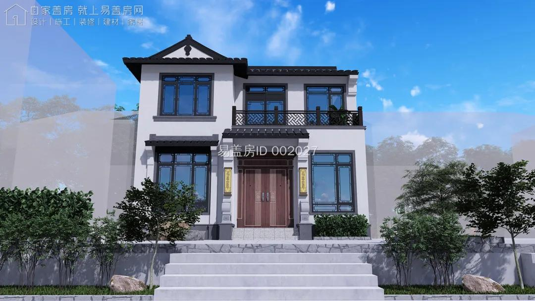 两边都是邻居怎么建房?这套新中式别墅设计师处理的不错