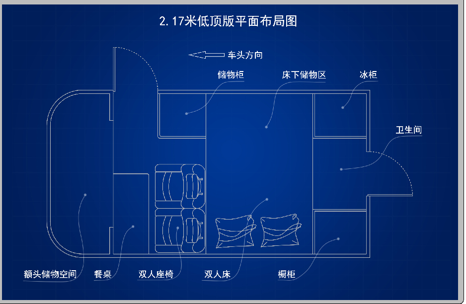 黔力越野皮卡房车 2.17米低顶版 紧凑布局 精致出行