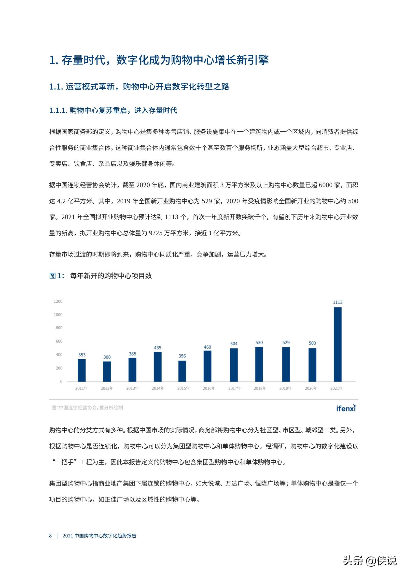 爱分析《2021中国购物中心数字化趋势报告》