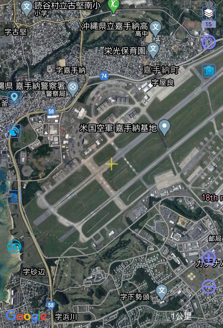 美国在亚洲主要军港高清卫星图