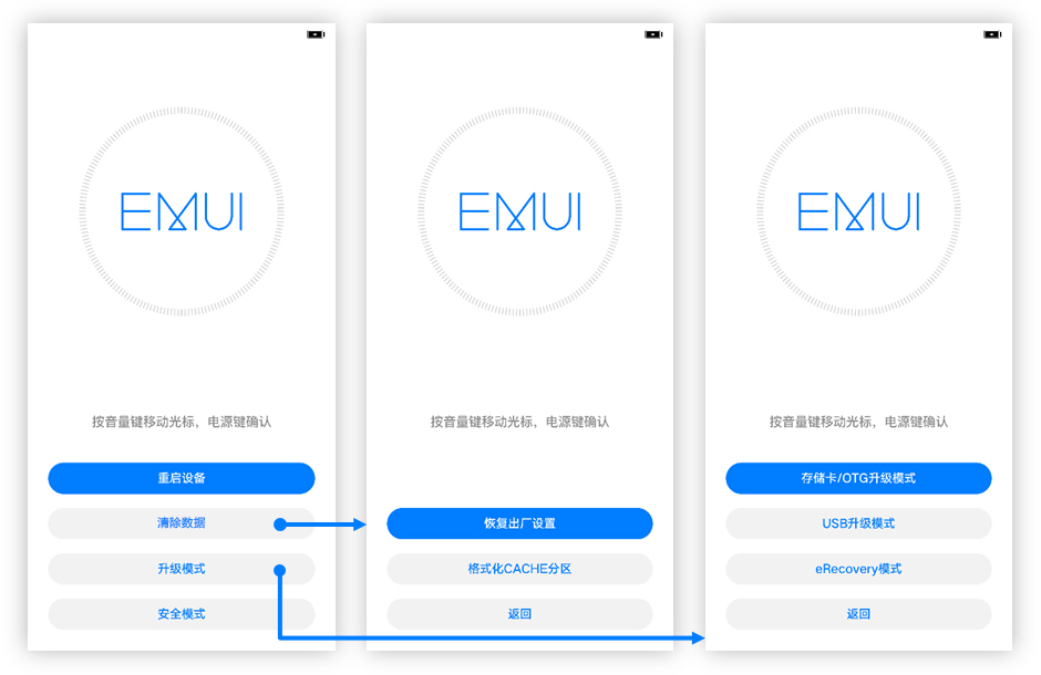 怎样在EMUI10中根据Recovery方式修补、在线升级？