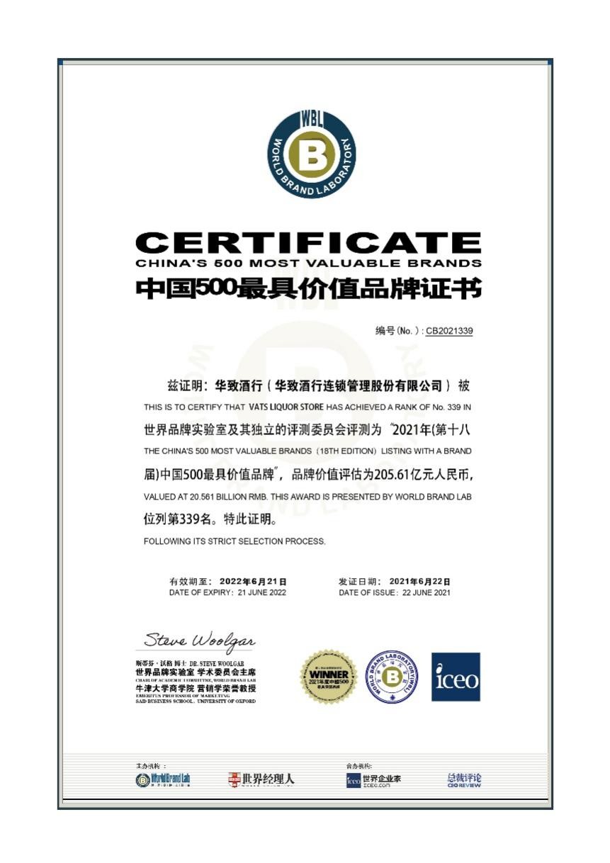 205.61亿元！华致酒行品牌价值再创新高