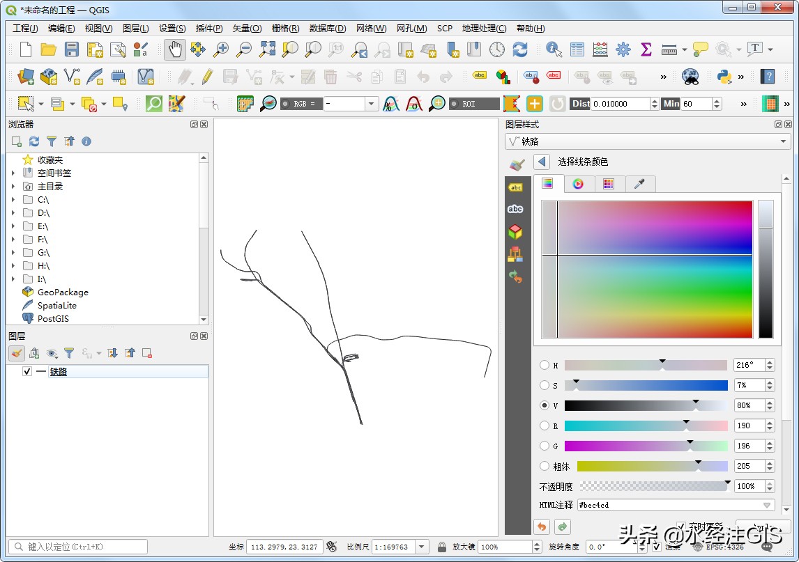������QGIS�������ߵ���·���ͷ��ŵķ���