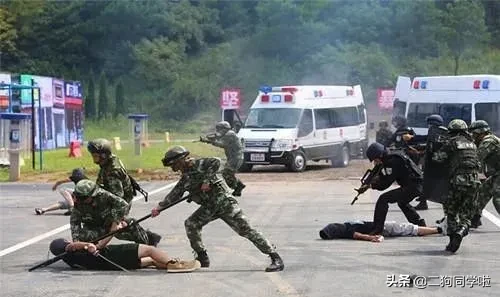 武警特战和公安特警联合反恐演练照，都擅长特战，看不出谁优谁劣