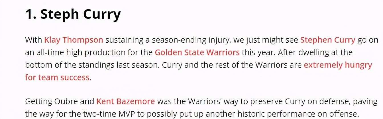 美媒評新賽季5大控衛！柯瑞力壓錶王，厄文第3，保羅上線，威少墻哥落榜！-黑特籃球-NBA新聞影音圖片分享社區