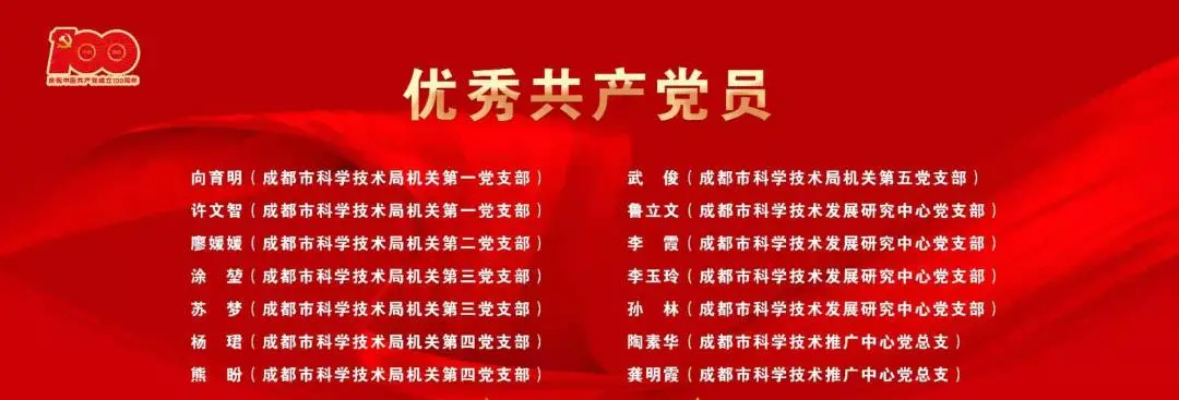 砥砺前行跟党走 科技创新谱新篇 成都市科学技术局系统庆祝中国共产党成立100周年大会举行