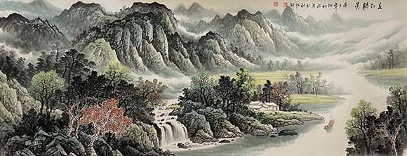 画家邓凌涛 意境清远 严谨古朴