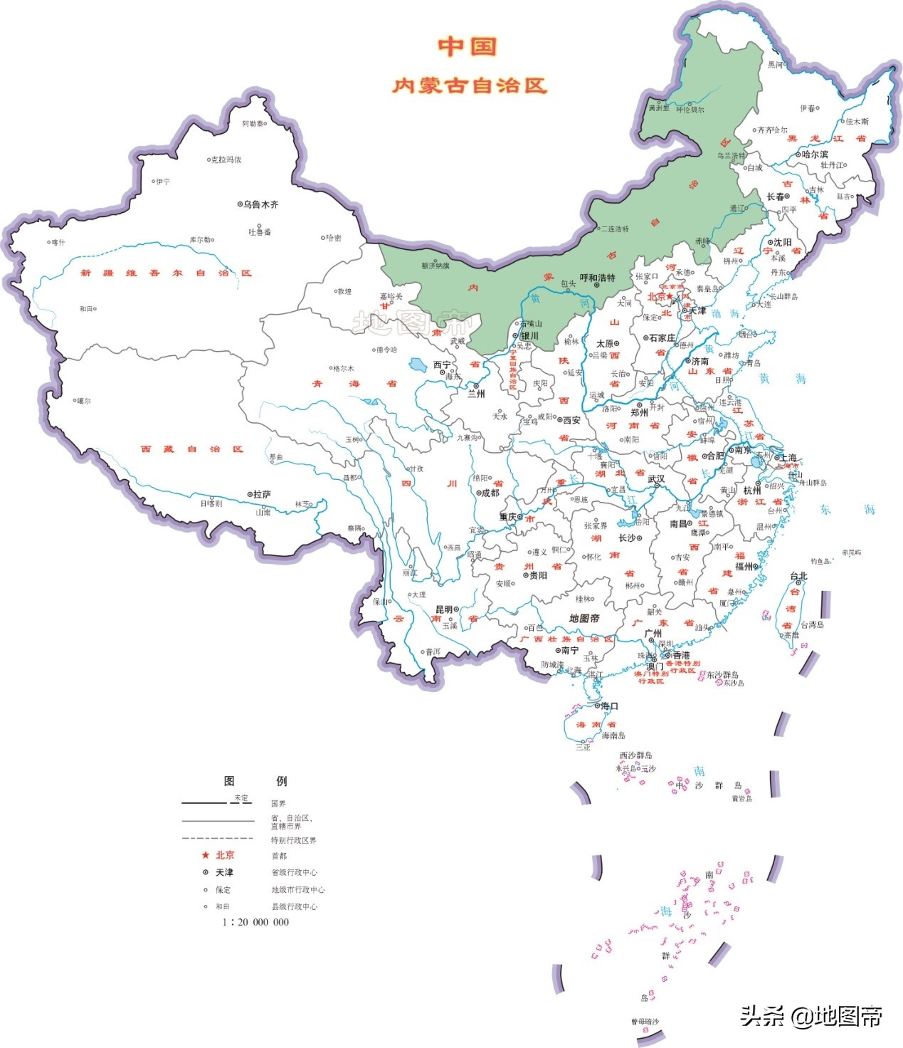 内蒙古十二个盟市地图图片