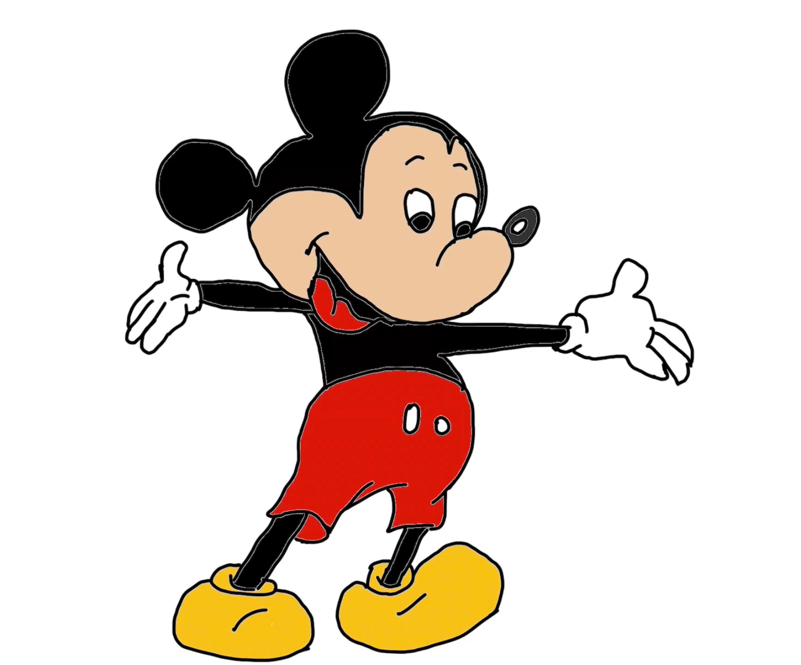 米老鼠简笔画 公主没有穿衣服的身体怎么画 - 汽车时代网