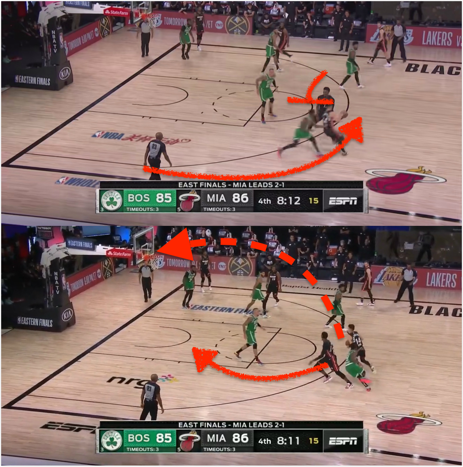 【影片】Adebayo突然忘記戰術，Iguodala伸手一指，助其與Herro完成三分配合！-黑特籃球-NBA新聞影音圖片分享社區