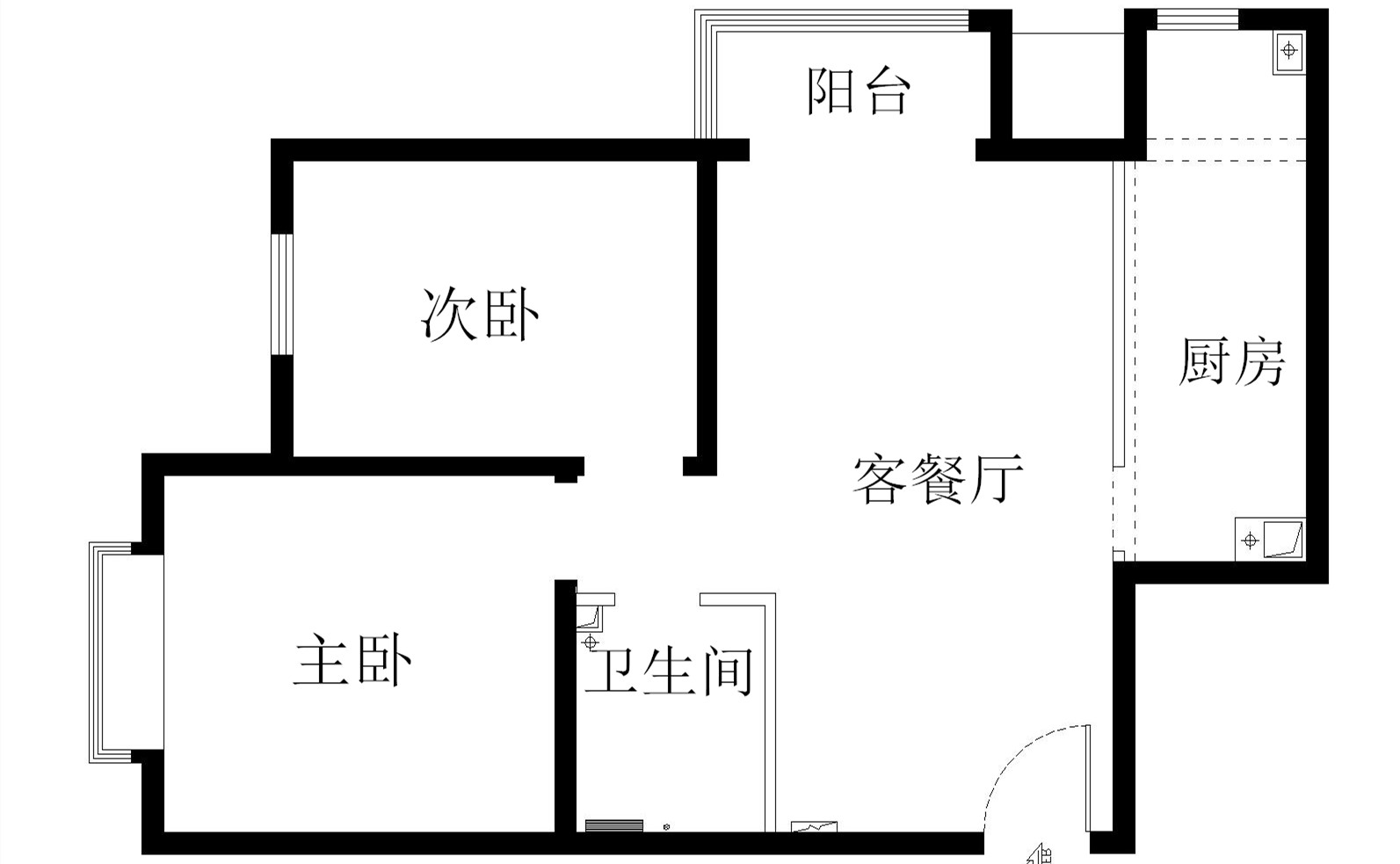 80平精美两居不放过每平米，装出大户型的通透感，很让人羡慕