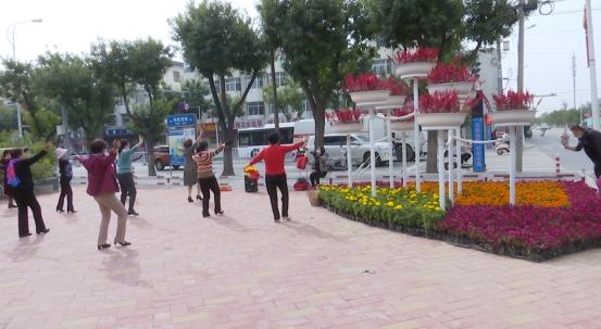 鲜花装点街道 扮靓城市迎“双节”