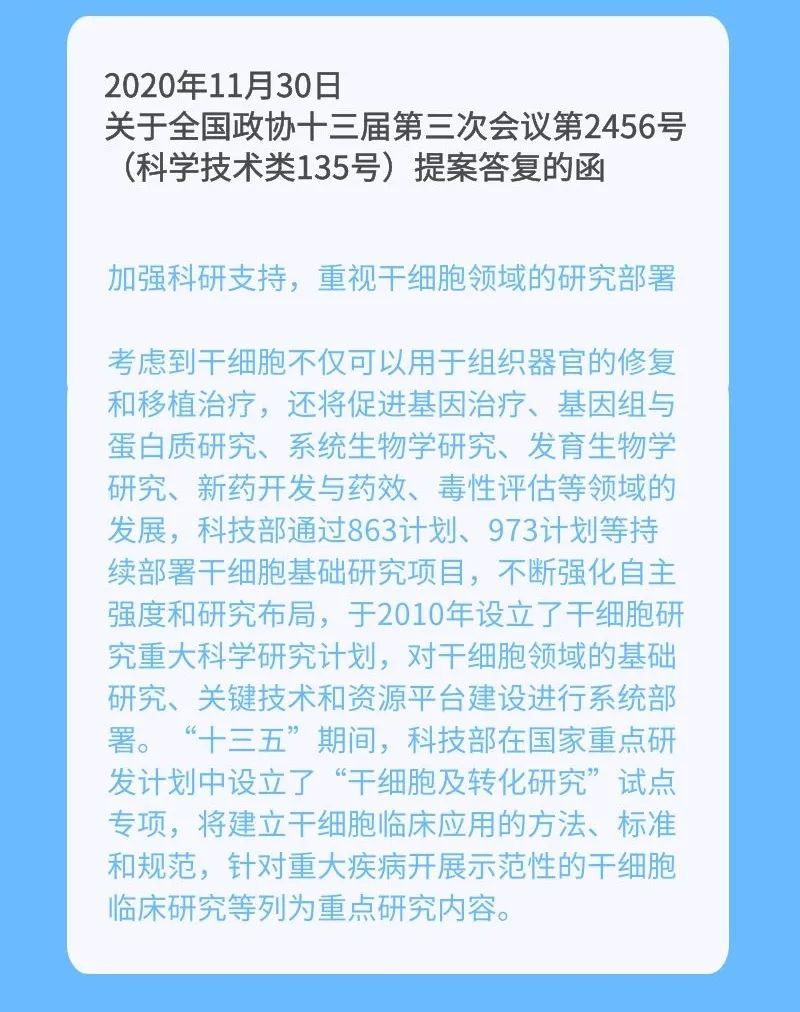 2021年最新干细胞相关政策汇总（上半年）