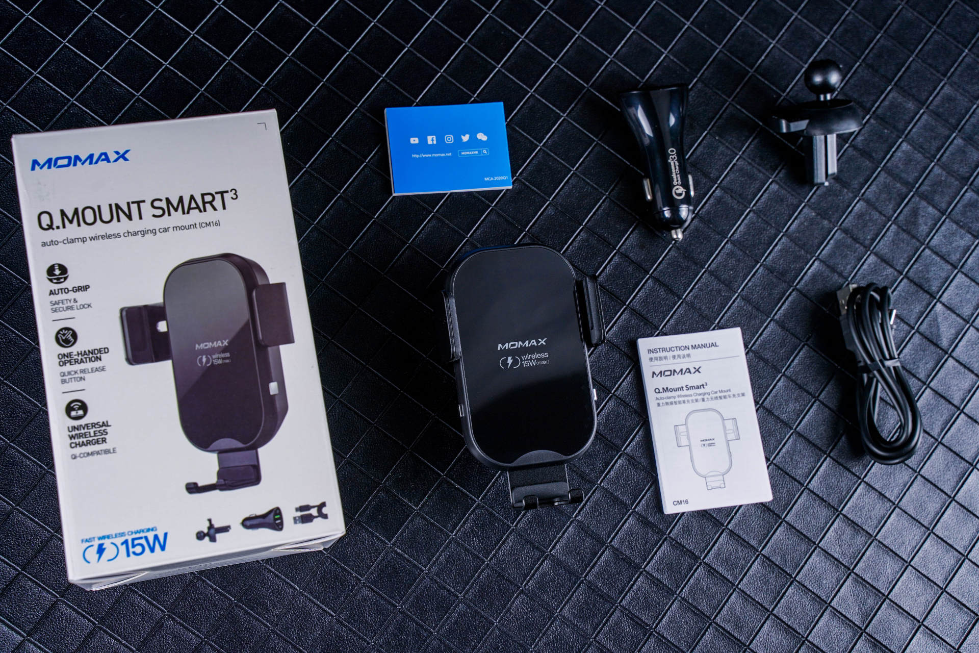 张弛有度，15W快充入手MOMAX摩米士车载无线充电手机支架